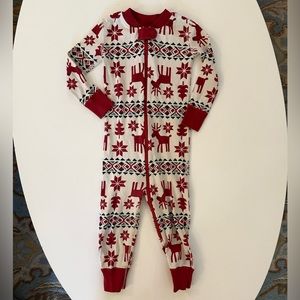 Hanna Andersson Fair Isle Holiday Pajamas, Size 2T One Piece